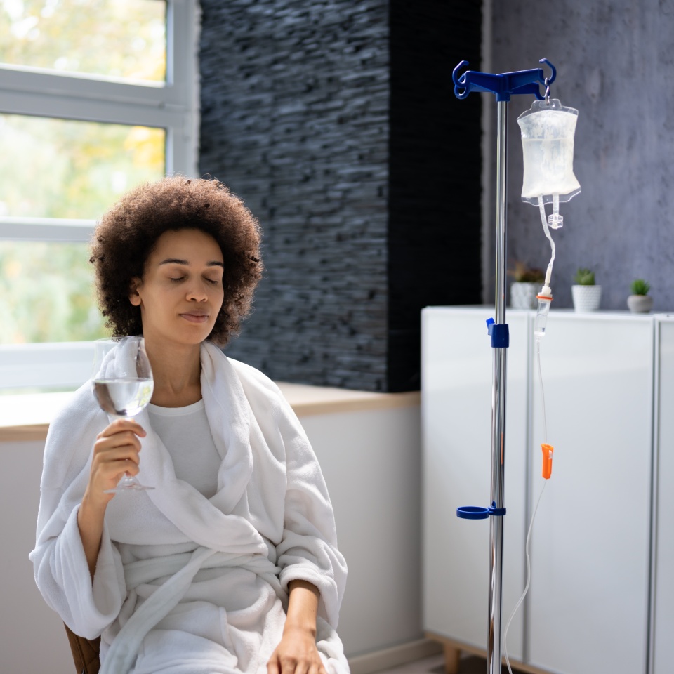 Vitamin Therapy IV Drip Infusion In Women Blood